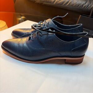 Mona flying Women's Pointed Toe Leather Oxfords Brogue Stylish Size 9